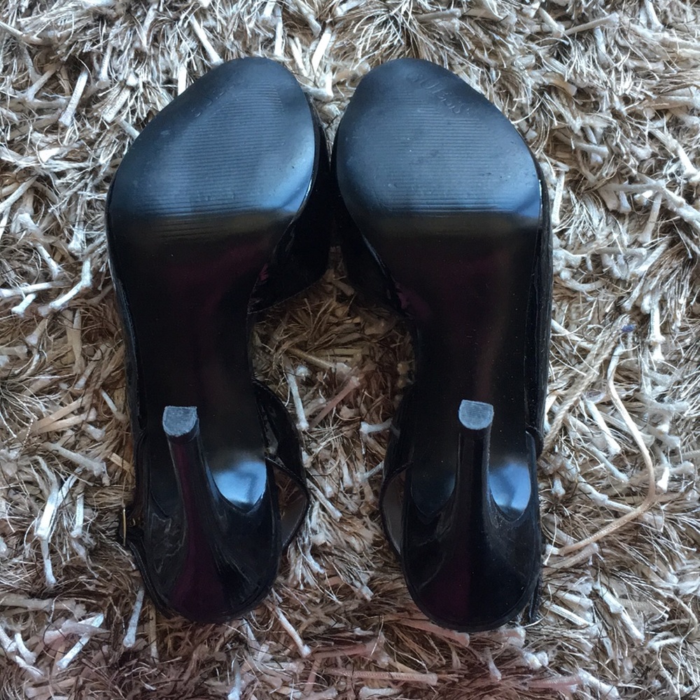 Guess black patent open toed stilettos - Picture 6 of 10
